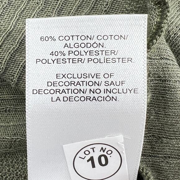 Lucky Brand Womens Ladder Trim Knit Tunic Cotton Blend Dusty Olive Size XL NEW - Picture 8 of 10